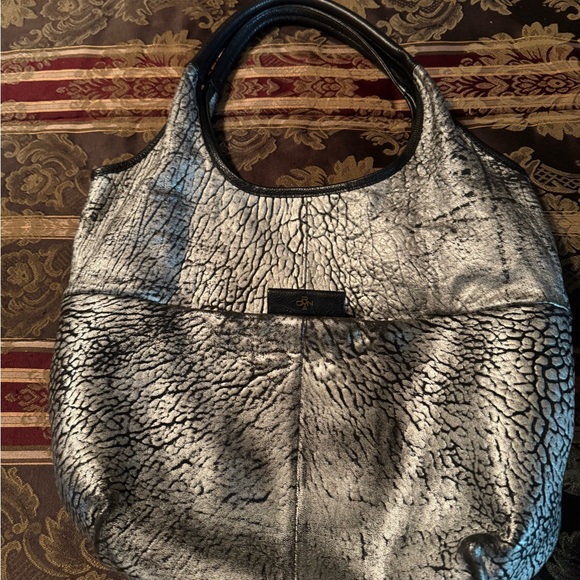 Black and silver soft leather purse $150 - Picture 3 of 5